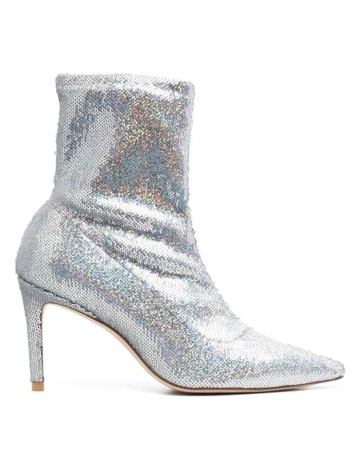 Stuart Weitzman White Holographic-Effect 160Mm Boots