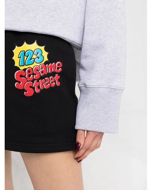 Moschino Black Sesame Street Track Shorts