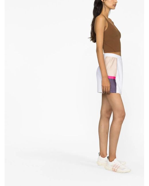 P.E Nation White Colour-Block Tennis Skort