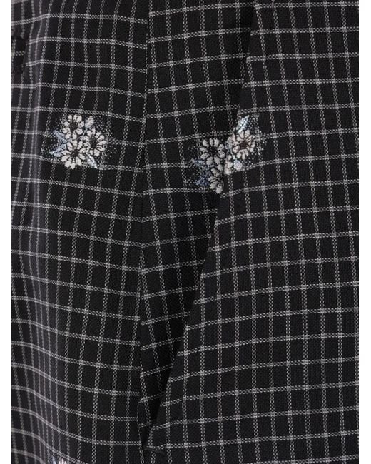 Comme des Garçons Gray Check-Print Shorts for men