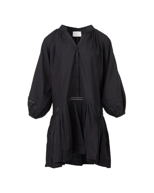 COR Black Robe Courte Maye À Jupe Plissée
