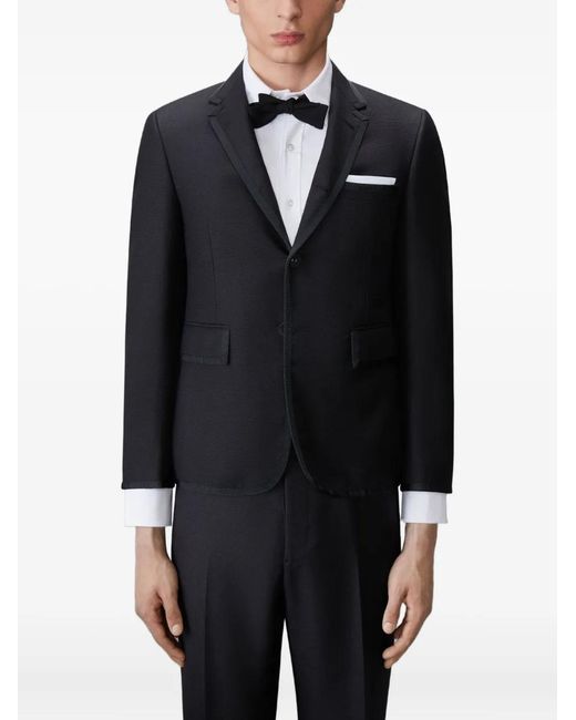 Thom Browne Blue Mohair Classic Tuxedo And Bow Tie for men