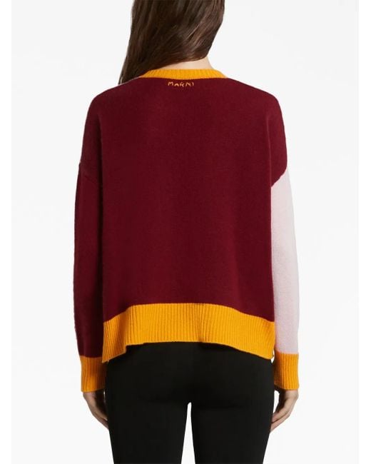 Pull En Cachemire À Design Colour Block Marni en coloris Pink