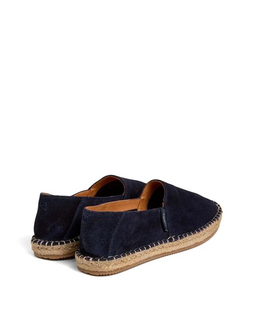 Hackett Blue Baywatch Suede Espadrilles for men