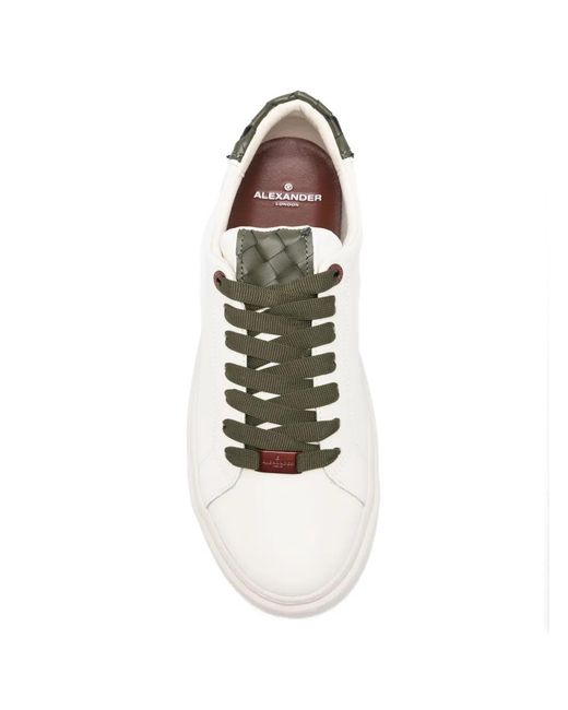 Alexander Smith White London Leather Sneakers for men