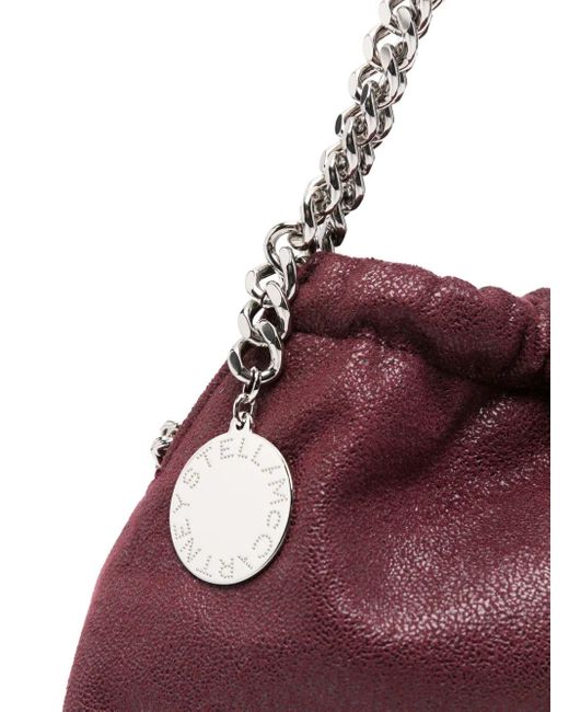 Stella McCartney Purple Mini Falabella Tote Bag Mit Kordelzug