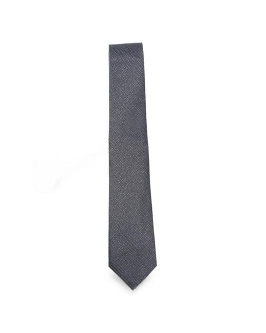 Canali White Geometric-Pattern Silk Tie for men