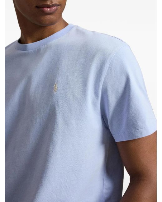 Polo Ralph Lauren Blue T-Shirt À Logo Brodé for men