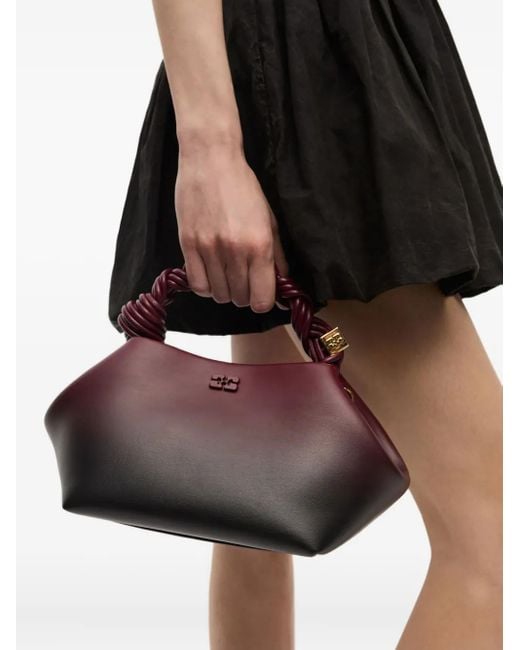 Ganni Brown 'Bou' Small Shaded Top Handle Bag