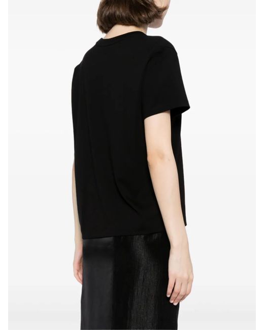 Vince Black Crew-Neck Cotton T-Shirt