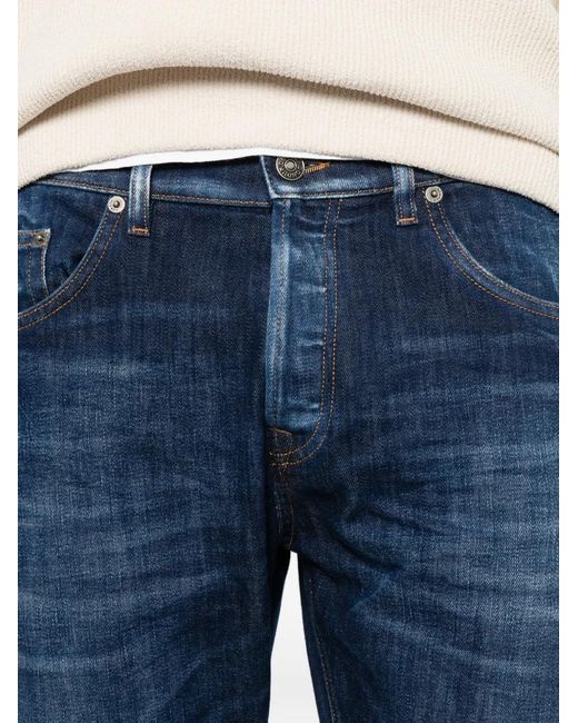 Dondup Blue Button Denim Jeans for men