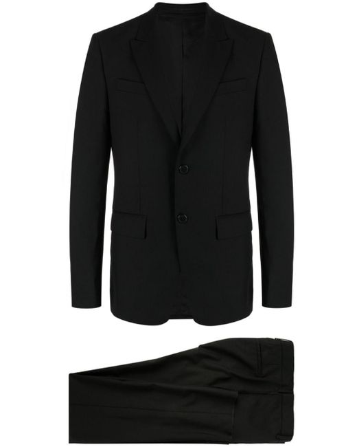 Givenchy Black Single-breasted Wool Suit for men
