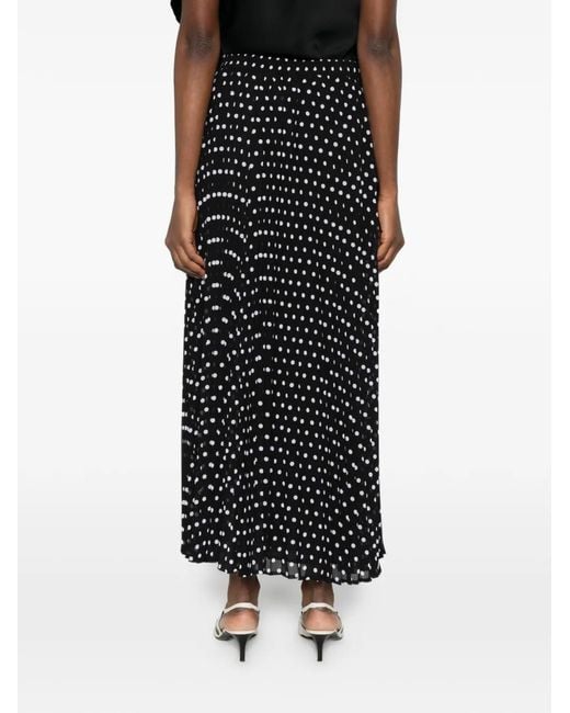 MICHAEL Michael Kors Black Polka Dot Midi Skirt