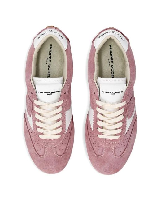 Philippe Model Pink Planche Perforated-Panel Sneakers