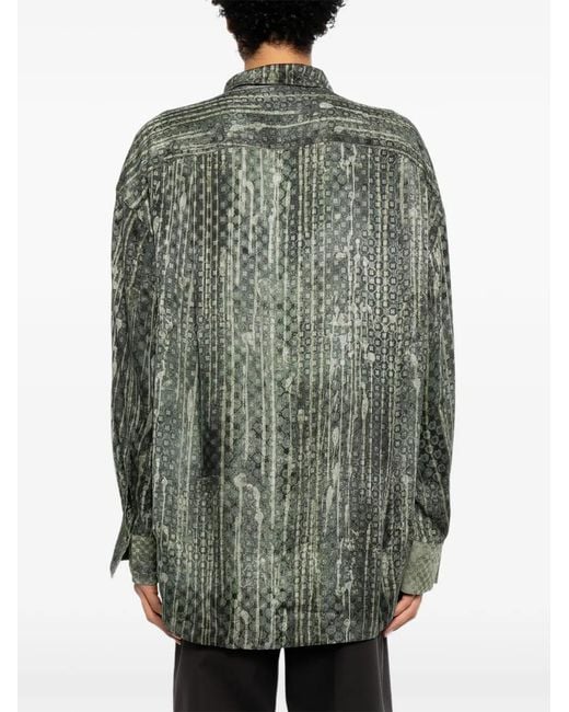 Ziggy Chen Gray Printed Shirt for men