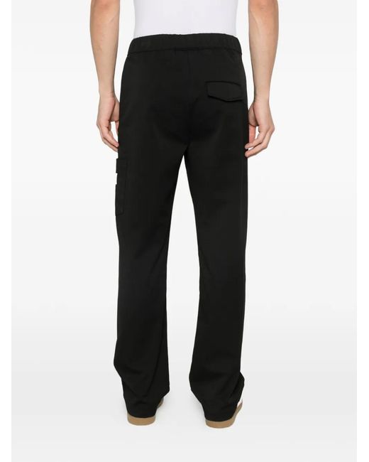flâneur Black Drawstring Trousers for men