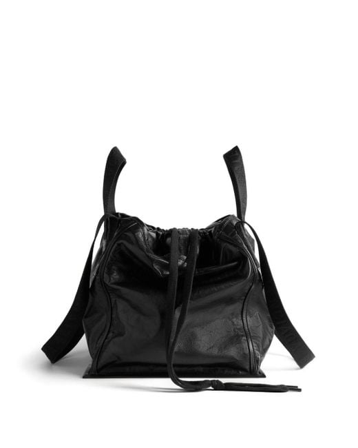 Balenciaga Black Medium Cargo Leather Tote Bag for men