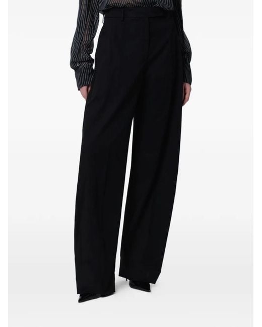 Thelatest Black Wide-Leg Trousers