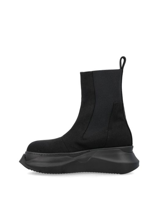 Rick Owens Black Beatle Abstract Chelsea Boots