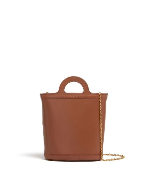 Marni Brown Tropicalia Nano Bucket Bag