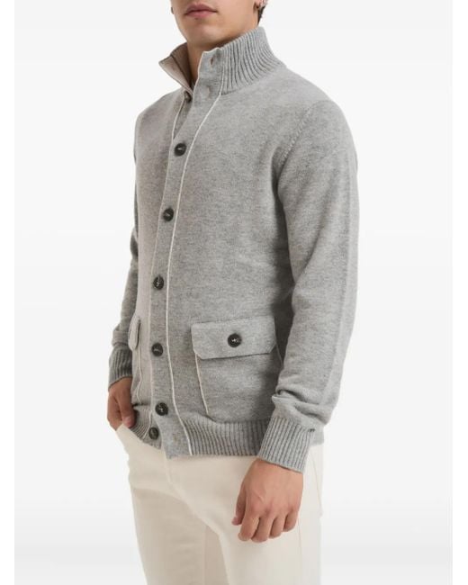 Kangra Gray Button-Closure Cardigan for men