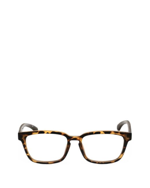 Calvin Klein Black Tortoiseshell-Effect Rectangle-Frame Glasses for men