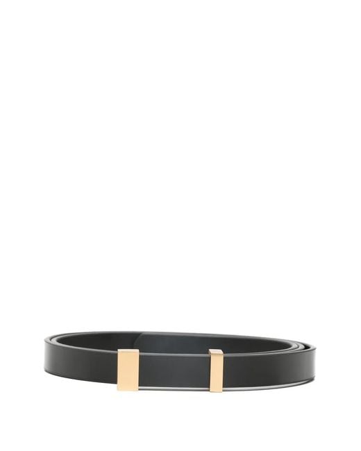 Lardini White Leather Belt for men