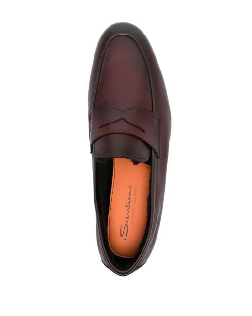 メンズ Santoni Carlo ローファー Brown