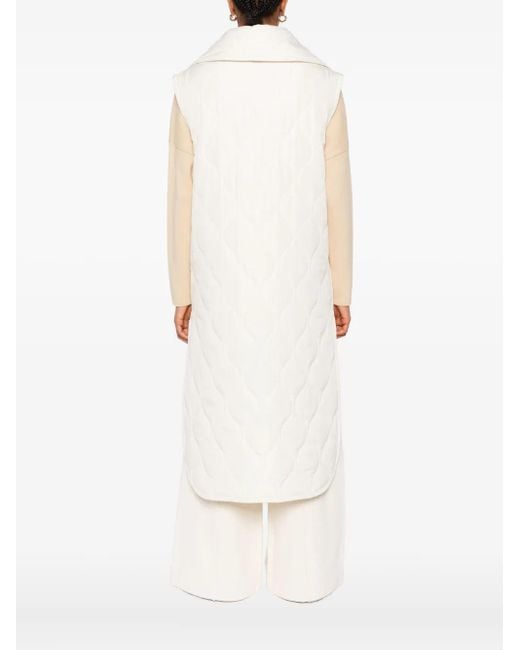 Marc O' Polo White Quilted-Pattern Coat