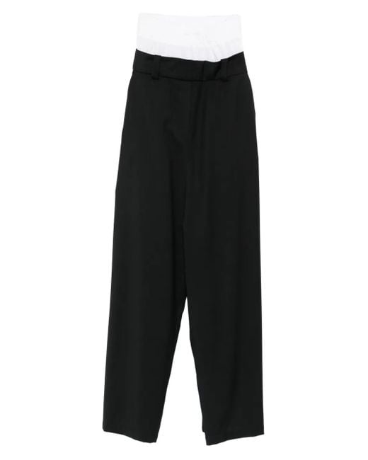 Vestiaire d'un Oiseau Libre Black Elasticated-Waistband Trousers