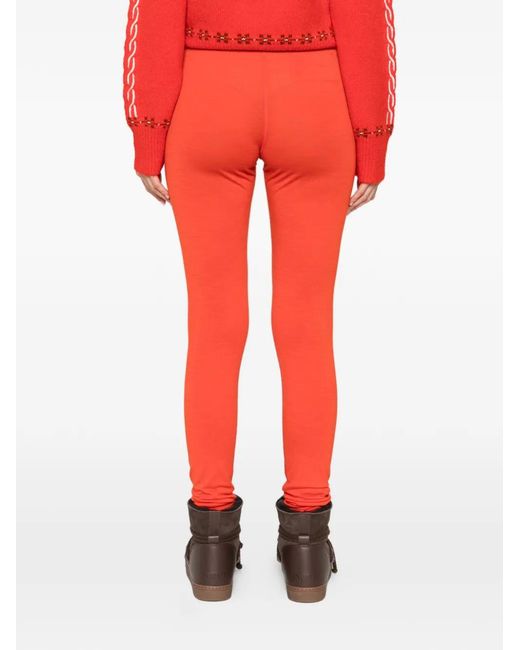 Jil Sander Red Logo-Detail Elastic-Waist Trousers