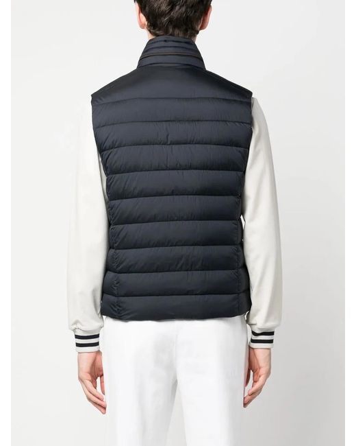 Moorer Blue Padded Down Gilet for men