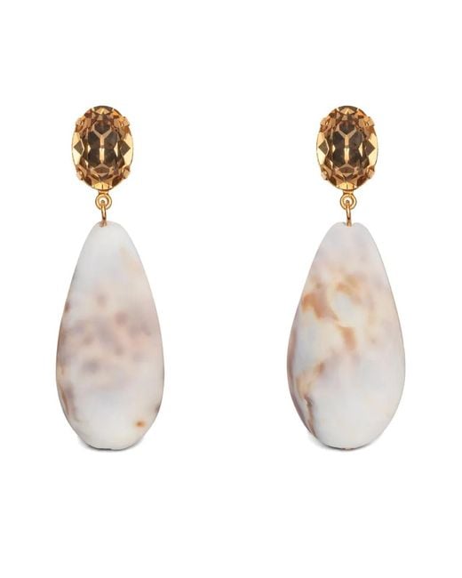 Jennifer Behr White Sybil Earrings