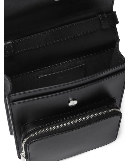 Versace Black Leather Messenger Bag - Men's - Calf Leather for men