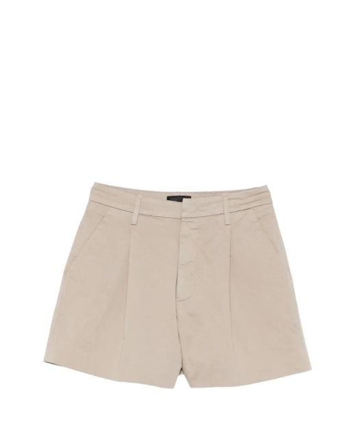 Dondup Natural Pleated Tailored Shorts