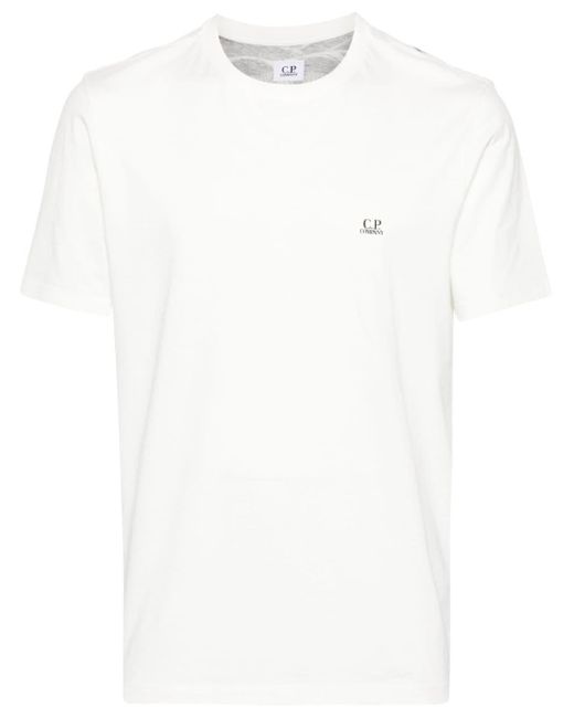 T-shirt 30/1 con stampa Goggles di C P Company in White da Uomo