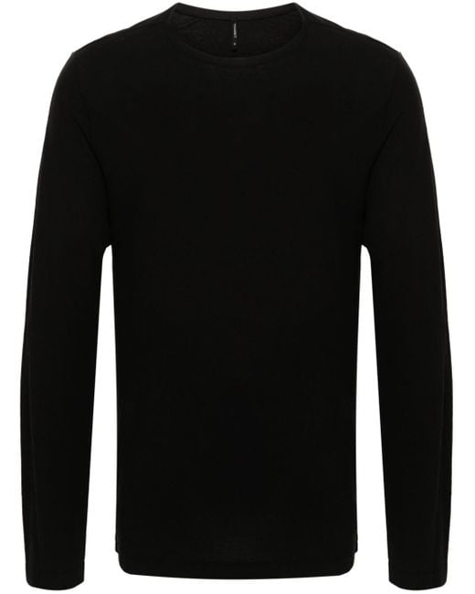 T-shirt en coton à manches longues Transit pour homme en coloris Black