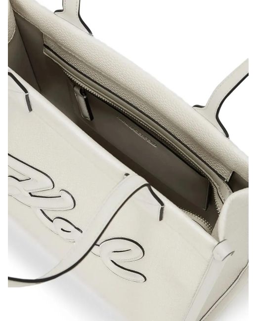 Borsa Tote K/Skuare di Karl Lagerfeld in White