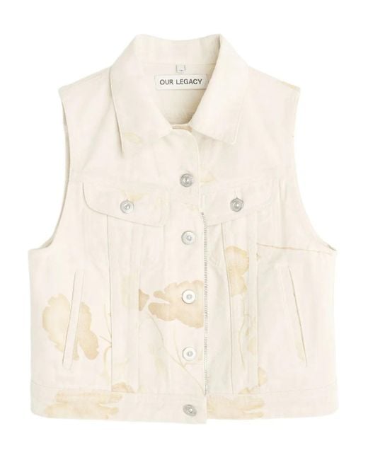 Our Legacy ジップアップ デニムベスト White