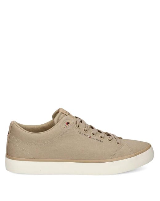 Tommy Hilfiger Brown Logo-Print Sneakers for men