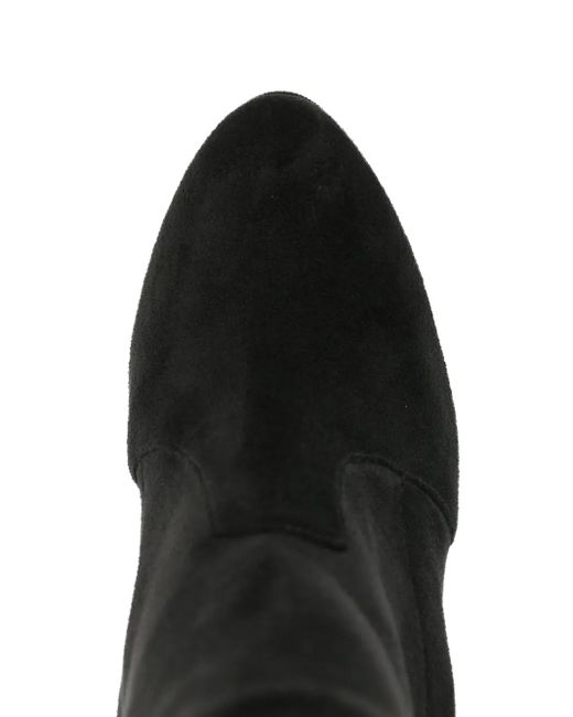 Casadei Black Flora 140Mm Platform Ankle Boots