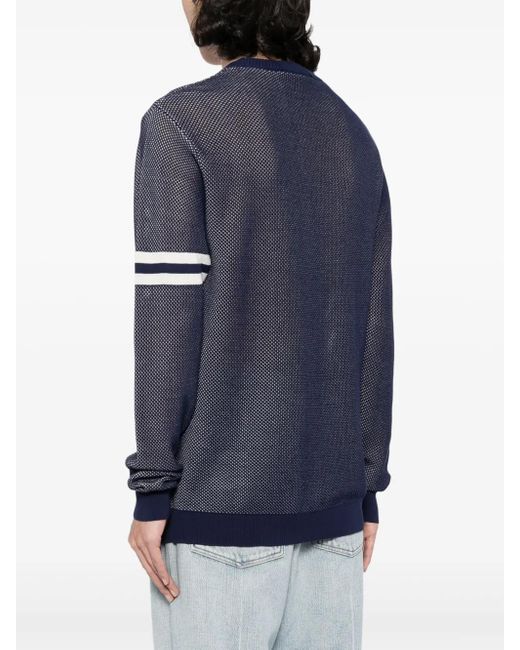 Maison Kitsuné Blue Flash Fox Mesh Jumper for men