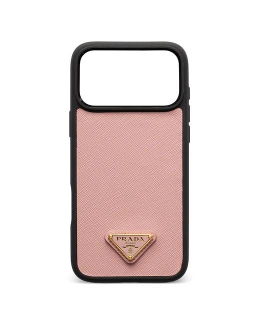 Prada Pink Leather Iphone 17 Pro Case
