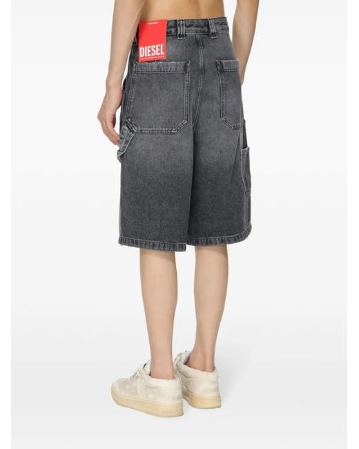 DIESEL Gray D-Livery Denim Shorts for men
