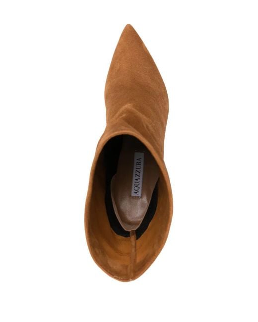Aquazzura Matignon 75mm スエードブーツ Brown