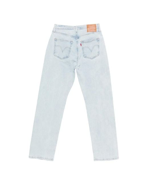 Levi's White Button Fly Jeans