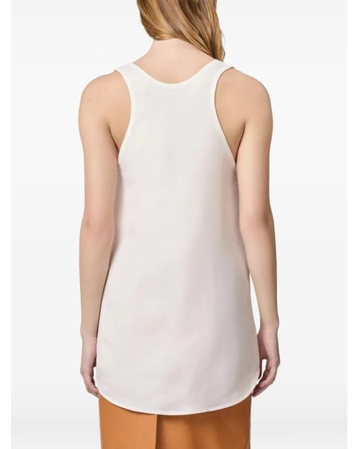 Tod's White Racerback Mini Dress