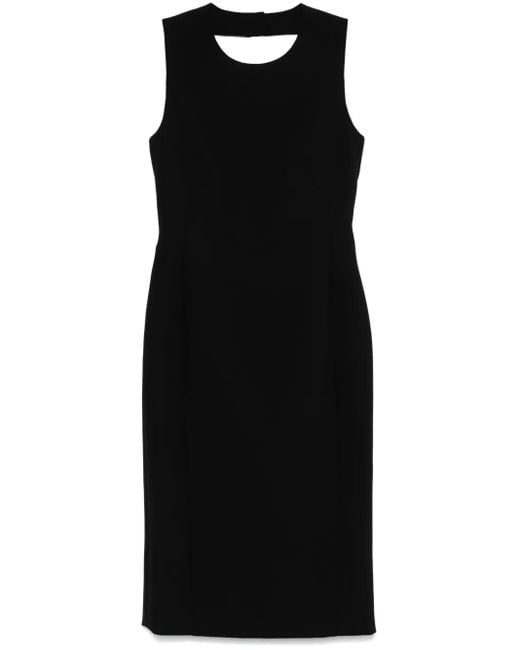 Moschino Black Open-Back Midi Dress