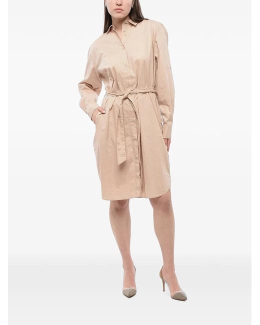 Woolrich Natural Belted Mini Dress