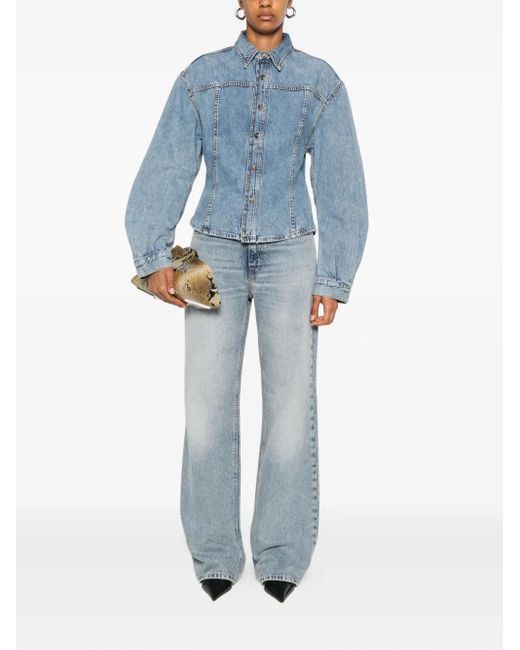 Haikure Blue Button-Up Denim Jacket